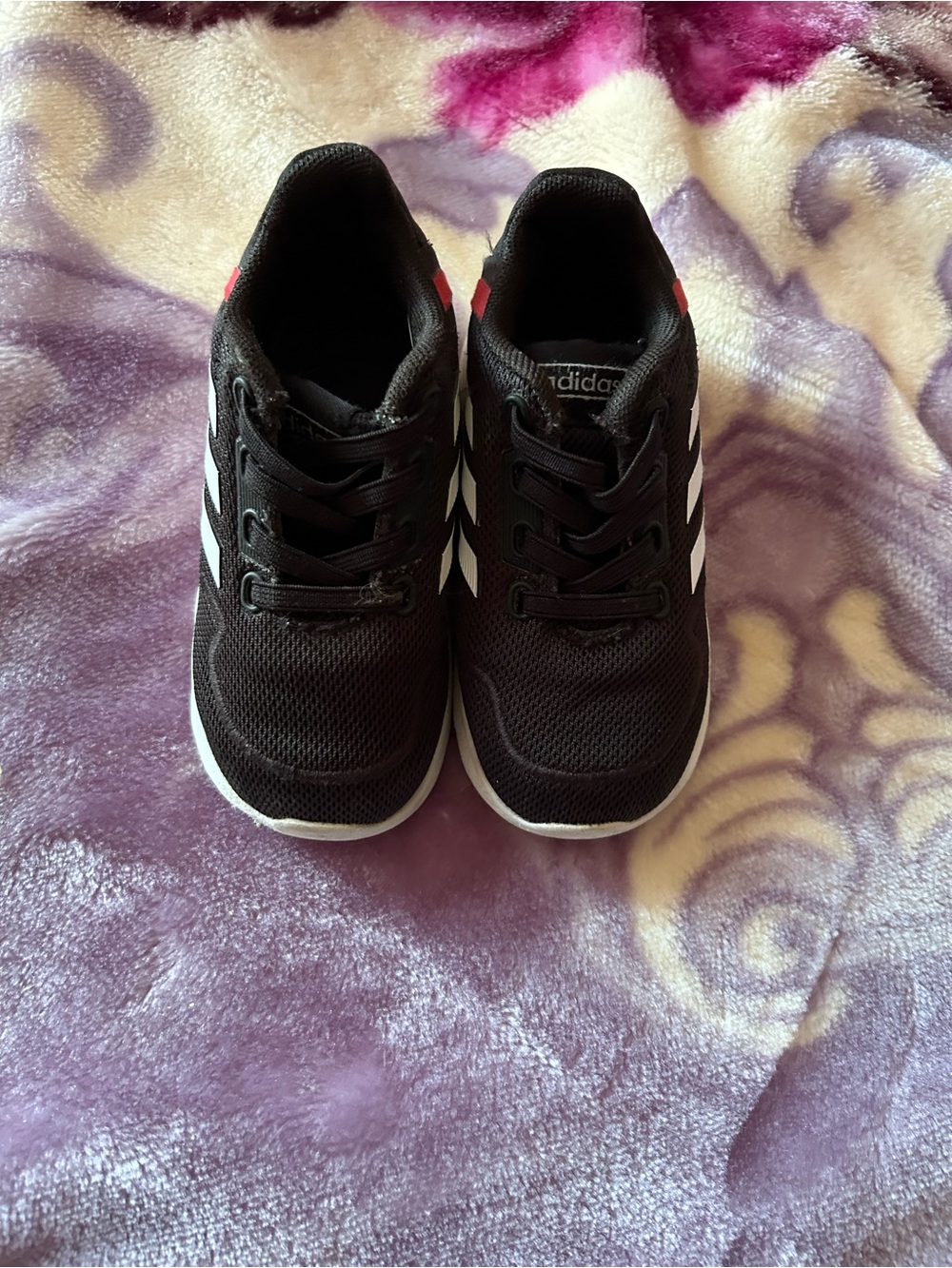 adidas Kids Black and White Lightweight Sneakers